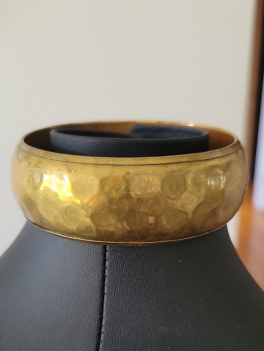 1970s Artisan Bracelet, 2.5" Brass.